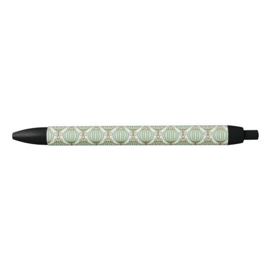 Motton Blue Pattern Zwarte Inkt Pen (Voorkant)