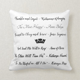 Mottos: Zes vrouwen van Henry VIII met Roos Tapest Kussen