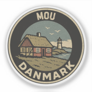 Mou, Denemarken Danmark Sticker