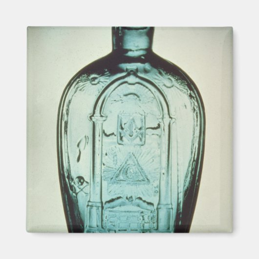 Moudgeblazen masonische kolf magneet (Voorkant)