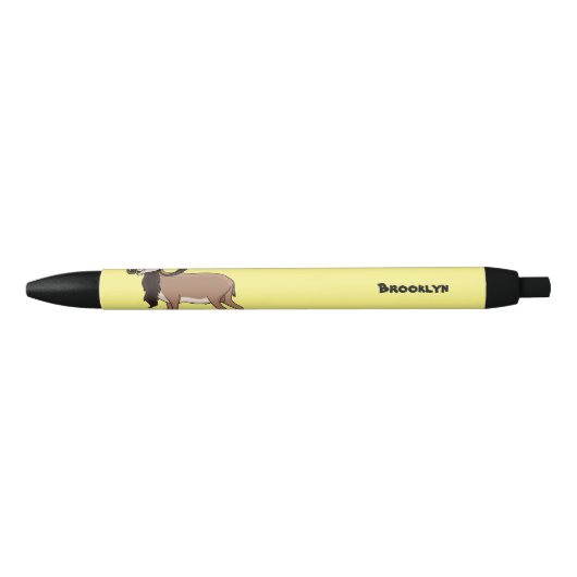 Mouflon goat illustration zwarte inkt pen (Voorkant)