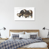 Mouflons in Winter, Duitsland Canvas Afdruk (Insitu (Slaapkamer))