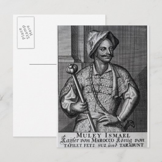 Moulay Ismail Ibn Sharif, 1719 Briefkaart (Voorkant / Achterkant)
