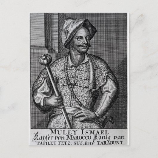 Moulay Ismail Ibn Sharif, 1719 Briefkaart (Voorkant)