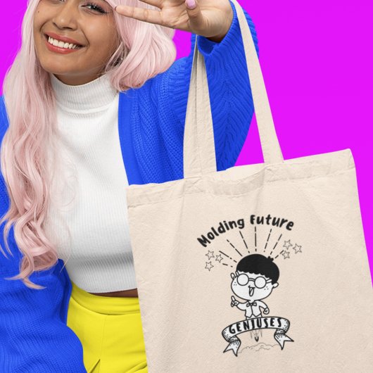Moulding Toekomstige Genieën Grappige Kleuterleraa Tote Bag