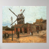 Moulin de la Galette door Vincent van Gogh, Windmi Poster (Voorkant)