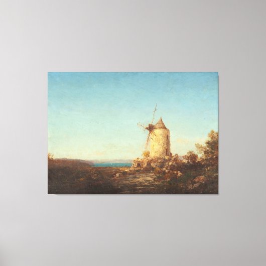 Moulin de Saint-Mitre, Près de Martigues Canvas Afdruk (Voorkant)