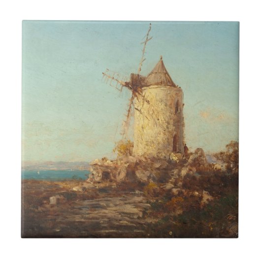 Moulin de Saint-Mitre, Près de Martigues Tegeltje (Voorkant)