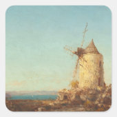 Moulin de Saint-Mitre, Près de Martigues Vierkante Sticker (Voorkant)