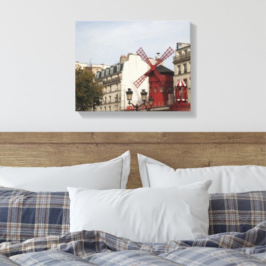 Moulin Rouge! Parijs, Frankrijk, fotografie, canva Canvas Afdruk (Insitu (Slaapkamer))
