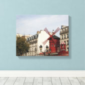 Moulin Rouge! Parijs, Frankrijk, fotografie, canva Canvas Afdruk (Insitu (Houten vloer))