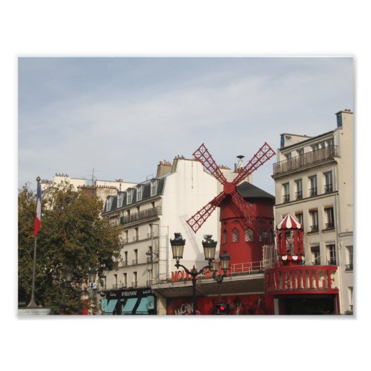 Moulin Rouge! Paris Frankrijk Fotografie, Home dec Foto Afdruk (Voorkant)