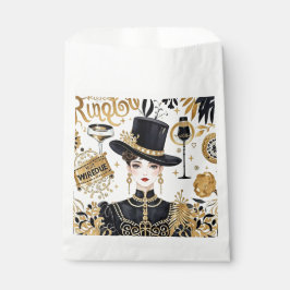 Moulin rouge stijl, zwart en goud, Rijke luxe Bedankzakje