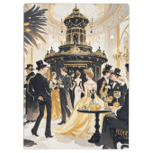 Moulin rouge stijl, zwart en goud, Rijke luxe Klembord (Achterkant)