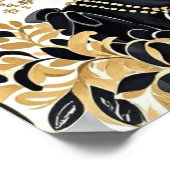 Moulin rouge stijl, zwart en goud, Rijke luxe Poster (Hoek)