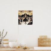 Moulin rouge stijl, zwart en goud, Rijke luxe Poster (Keuken)