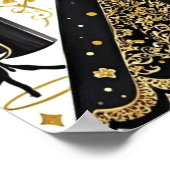 Moulin rouge stijl, zwart en goud, Rijke luxe Poster (Hoek)