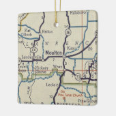 Moulton AL Map Keramisch Ornament (Links)