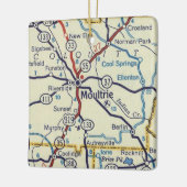 Moultrie GA kaart Keramisch Ornament (Links)