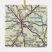 Moultrie GA kaart Keramisch Ornament (Voorkant)