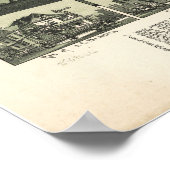 Moundsville W. Virginia 1899 Antiek Panoramic Map Poster (Hoek)