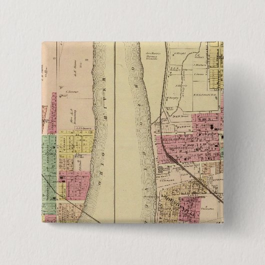 Moundsville, West Virginia Vierkante Button 5,1 Cm (Voorkant)