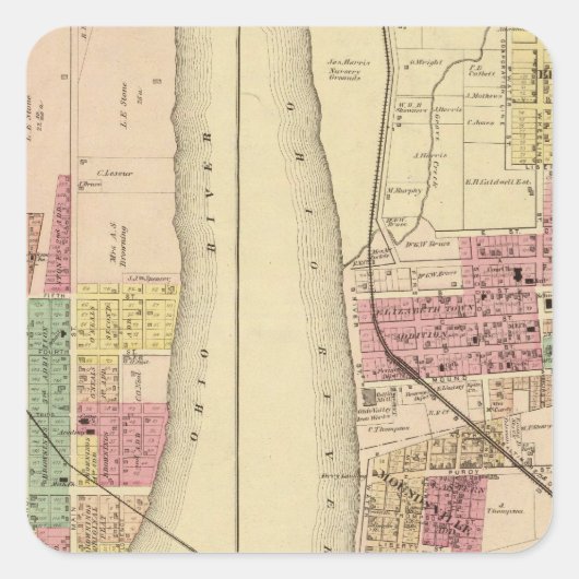 Moundsville, West Virginia Vierkante Sticker (Voorkant)