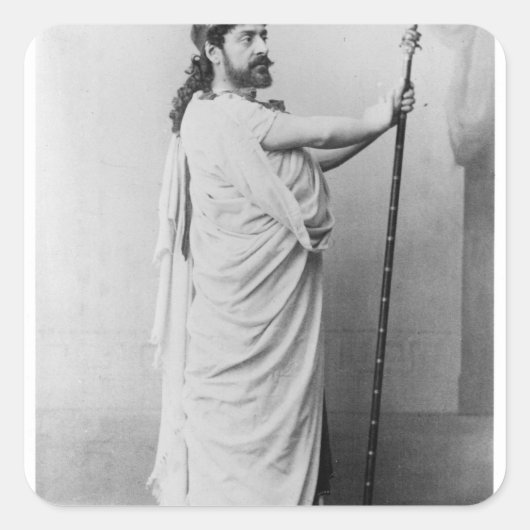 Mounet-Sully as Oedipus in Oedipus Rex Vierkante Sticker (Voorkant)