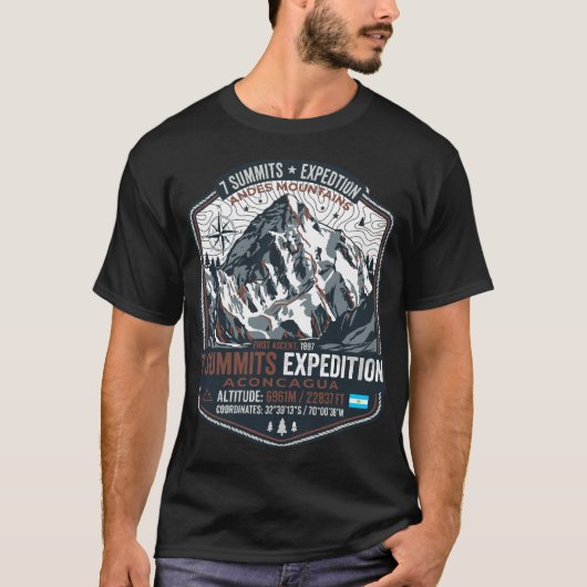 Mount Aconcagua 7 Summits-expedities  T-shirt (Voorkant)