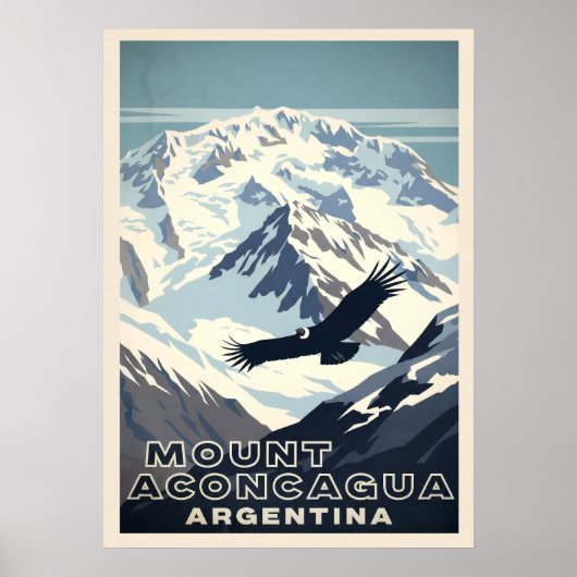 Mount Aconcagua Argentina V02 Poster (Voorkant)