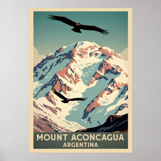 Mount Aconcagua Argentina V04 Poster (Voorkant)