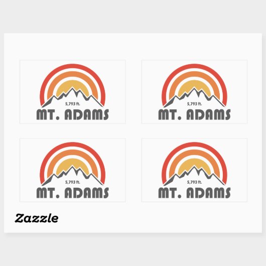Mount Adams New Hampshire Rechthoekige Sticker (Vel)
