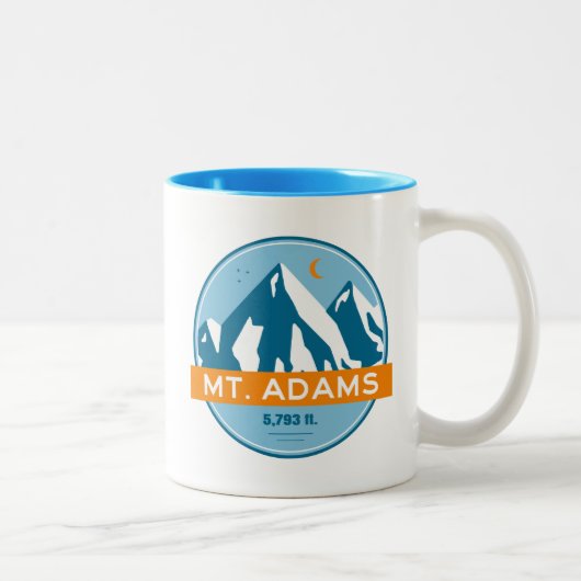 Mount Adams New Hampshire Stars Moon Tweekleurige Koffiemok (Rechts)