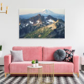 Mount Adams, The Tatoosh Range en Mount Rainier Canvas Afdruk (Insitu (Woonkamer))