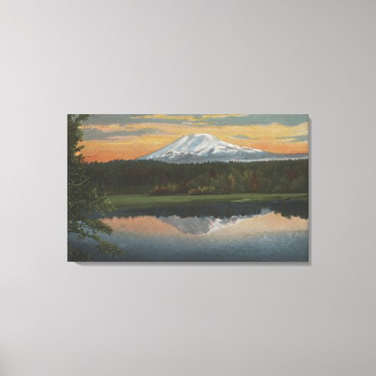 Mount Adams, Washington - Uitzicht van Mountain Canvas Afdruk (Voorkant)