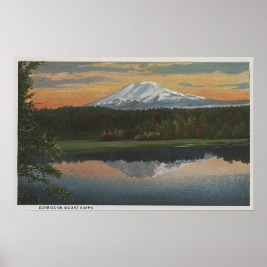 Mount Adams, Washington - Uitzicht van Mountain Poster (Voorkant)