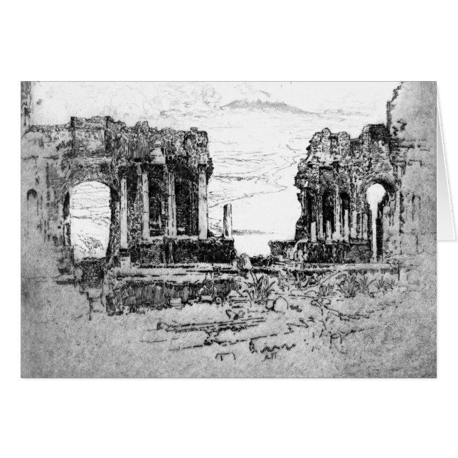 Mount Aetna van Taormina 1913 (Voorkant Horizontaal)