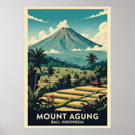 Mount Agung Bali Indonesia V02 Poster (Voorkant)