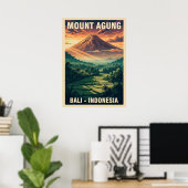 Mount Agung Bali Indonesia V04 Poster (Thuiskantoor)