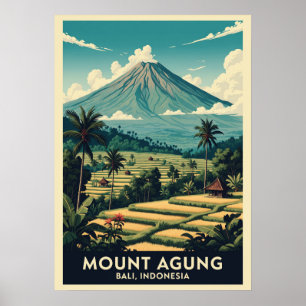 Mount Agung Bali Indonesië V02 Poster