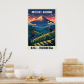 Mount Agung Bali Indonesië V03 Poster (Keuken)