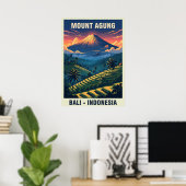 Mount Agung Bali Indonesië V03 Poster (Thuiskantoor)