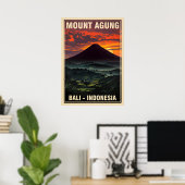 Mount Agung Bali Indonesië V05 Poster (Thuiskantoor)