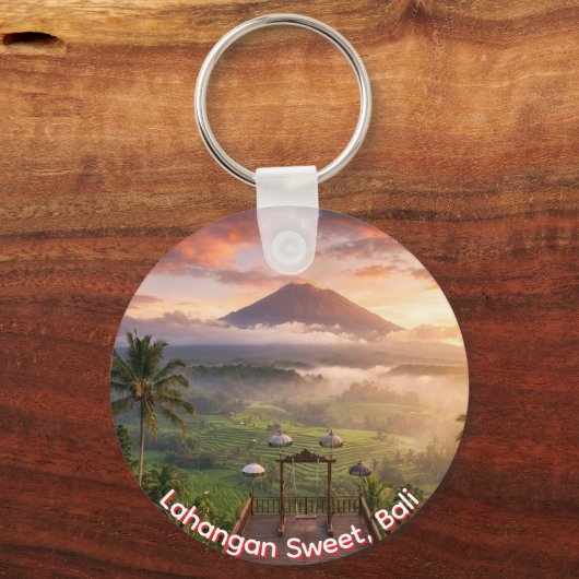 Mount Agung View Lahangan Sweet Bali Keychain (Achterkant)