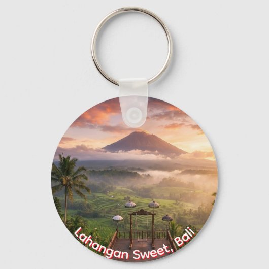 Mount Agung View Lahangan Sweet Bali Keychain (Achterkant)