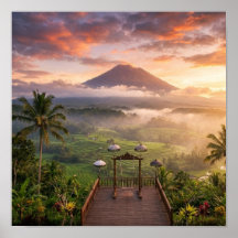 Mount Agung View Lahangan Sweet Bali Landschap Kun
