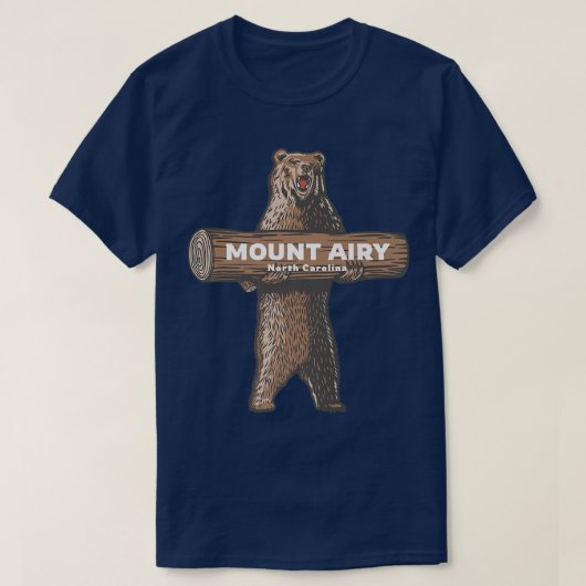 Mount Airy North Carolina NC Growling Beer Vacatio T-shirt (Design voorkant)