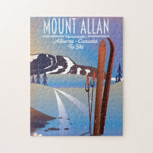 Mount Allan, Kananaskis, Alberta, Canada skien Legpuzzel