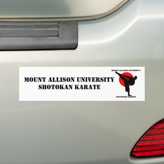 Mount Allison Shotokan Karate Bumpersticker (Op auto)