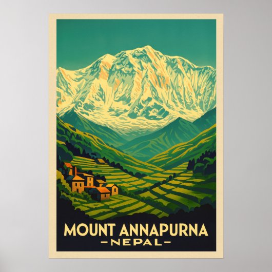 Mount Annapurna Nepal V02 Poster (Voorkant)